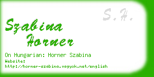 szabina horner business card